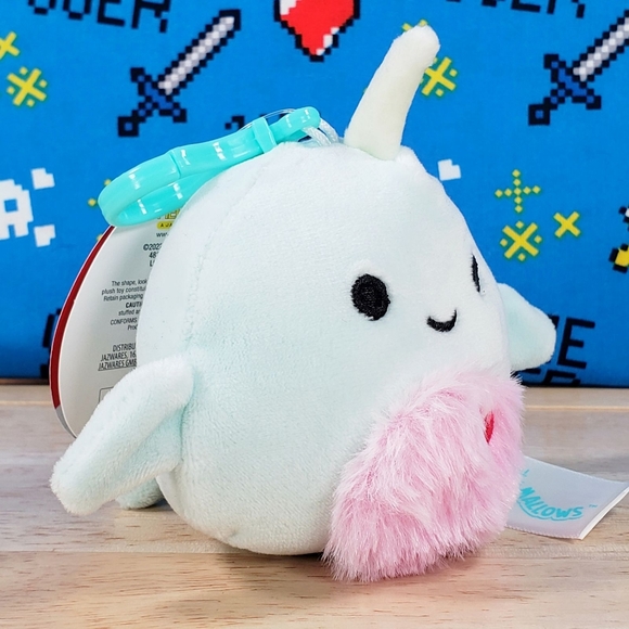 Squishmallow Niema the Narwhal 3.5" Clip UltraSoft Valentine's Day Plush Toy NWT - Picture 2 of 12